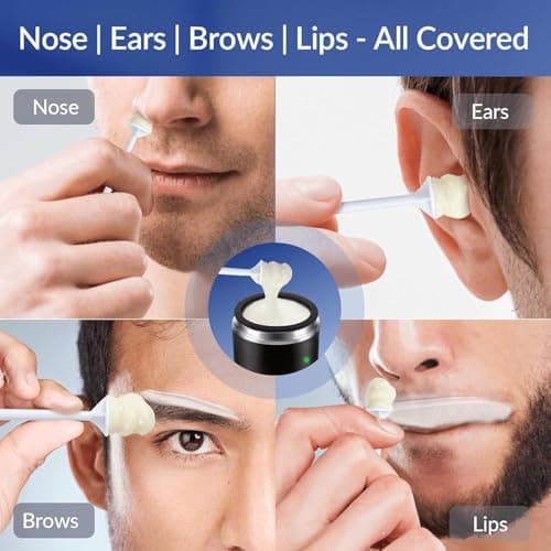 Unimiko Nose Hair Wax Kit, Nose Wax Kit Men with 100g Nose Wax, 20 Applicators for 20Uses. Easy, Quick & Painless Instant Nose Waxing Kit for Men (Black-1) - Thumbnail 2