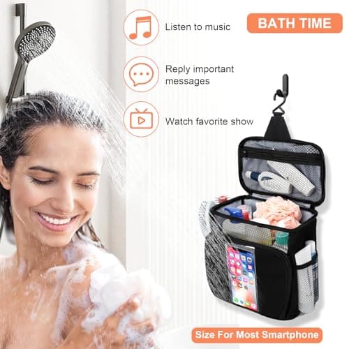 Dorm Room Essentials for Guys, Quick Dry Mesh Shower Caddy, Travel Toiletry Bag for Men and Women, Travel Cruise Ship Camping Essentials, Large Makeup Organizer for Full-Sized Toiletries Gifts for Men - Thumbnail 2