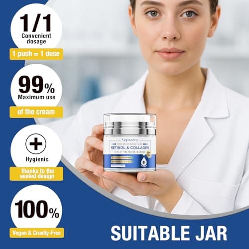 Anti-Aging Moisturizer Face Cream with Retinol, Collagen & Hyaluronic Acid - Thumbnail 2
