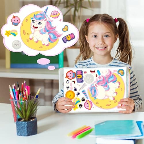 Unicorn Stickers 48 Sheets Unicorn Party Favors Birthday Decorations Crafts Gifts for Kids Toddlers Classroom Party Supplie Essentials Preschool Kindergarten - Thumbnail 5