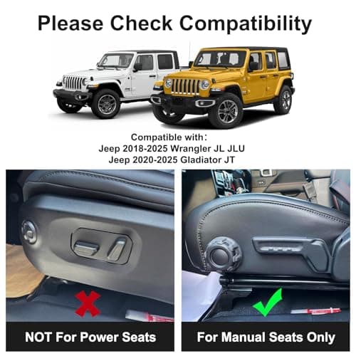 DIAMOOKY 3PCS Front Under Seat Storage Organizer for Jeep Wrangler JL JLU 2018-2026 & Gladiator JT 2020-2023 2024 2025 2026 Accessories Hidden Center Console Organizer Cup Holder (Not for Power Seat) - Thumbnail 2