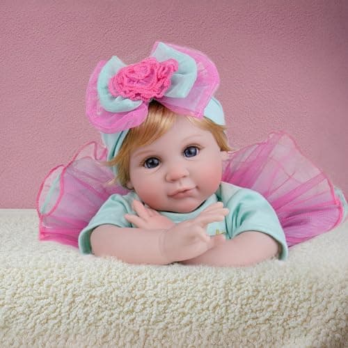 Milidool Lifelike Reborn Baby Dolls, 22 inch Weighted Cute Soft Body Realistic Newborn Baby Doll Real Life Baby Dolls Girl Gift with Feeding Toy Accessories Set for 3+ Years Old Kids, Grandma - Thumbnail 2