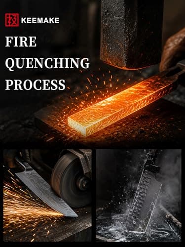 KEEMAKE Nakiri Chef Knife, 7 Inch 67-Layer Damascus Japanese Kitchen Knife with Ergonomic Pakkawood Handle, Ultra Sharp Non-Slip Cooking Knife with Ash Sheath - Thumbnail 5