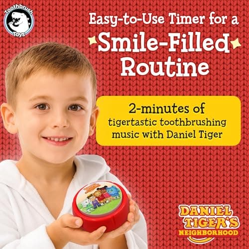 Daniel Tiger Toothbrush Timer for Kids – Musical 2 Minute Light-Up Teeth Brushing, Fun Kids Toothbrush Timer for 2 Minutes with Songs for Healthy Teeth - Thumbnail 4