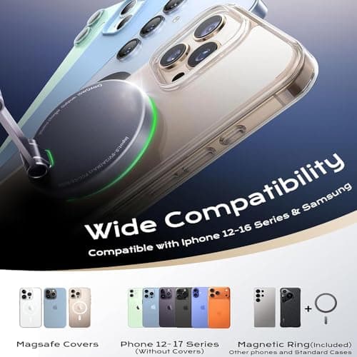 for MagSafe Car Mount Charger[15W Wireless Fast Charging], Car Vacuum Magnetic Phone Holder[120LBS Ultra Suction Cup & 3000gf Magnet ], Adjustable Suction Phone Mount for Your Car for iPhone 17-12 - Thumbnail 6