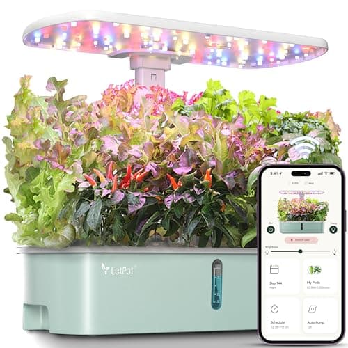 LetPot LPH-Air Hydroponics Growing System Kits, APP & WiFi Controlled Smart Indoor Garden with Adjustable 24W Grow Light Full Spectrum, 10 Pods Planter Indoor Gardening for Gifts, Kitchen, Vegetable - Image 1