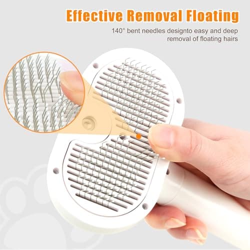JAWADE Self Cleaning Pet Steam Brush - Dog Brush for Shedding & Cat Brushes for Indoor Cats - Skin-Friendly | Anti-Static, Slicker Brush for Dogs & Cats - Hair Removal Tool - Thumbnail 6