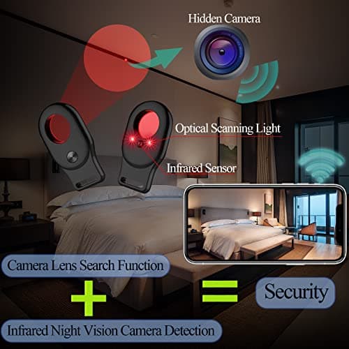 KAXYUYA Hidden Camera Detector RF Signal Scanner Bug Finder Listening Device GPS Tracker Detector, for Car, Hotel, Meeting - Thumbnail 4