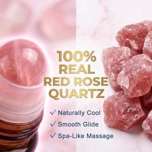 Castor Oil & Frankincense Real Rose Quartz Roll On, 50ml / 1.7 fl.oz - Thumbnail 2