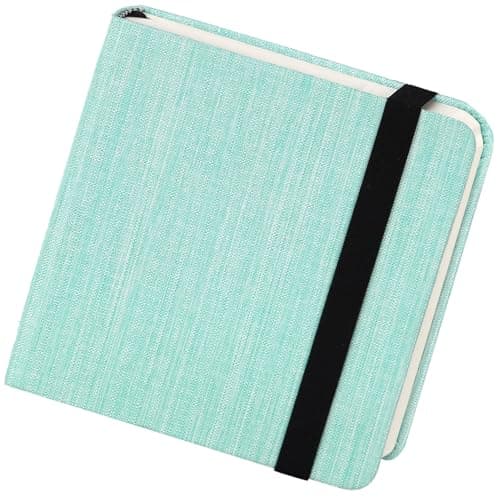 Funto Hot Press Watercolor Journal, 4.7”x4.7”, 24 Sheets 100% Cotton Smooth Paper 300gsm/140lb, Acid-Free Sketchbook for Detailed Art & Illustration (Light Green)