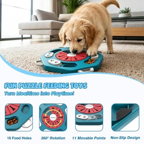 YINEYA Dog Puzzle Toy, Enrichment Toys for Dogs Training IQ & Treat Brain Games, Dog Toys to Keep Them Busy, Mental Stimulation for Dogs, Puppy Toy for Treat Dispensing, Puzzle for Small, Medium, Cats - Thumbnail 2