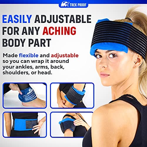 Ice Packs for Injuries Reusable (3-Piece Set) – Hot and Cold Ice Pack Therapy Gel Wrap Support – Supports Recovery, Joint and Muscle Pain – Knees, Back & More (3 Piece Set - Classic) - Thumbnail 5