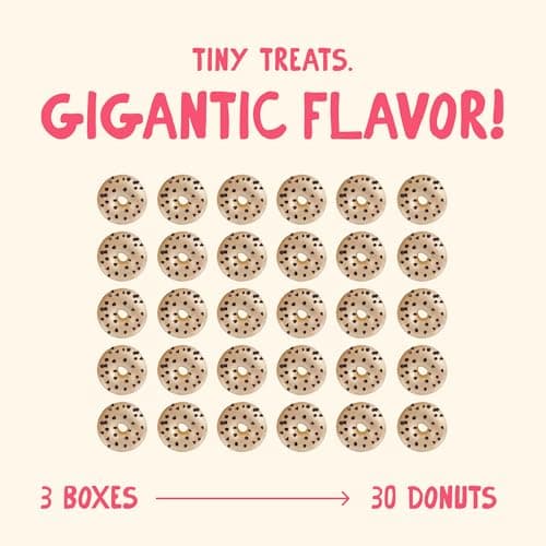 Donutful Chocolate Chip Mini Donuts – Baked Not Fried, Less Sugar, Nothing Artificial, Non-GMO, Individually Wrapped Snack Packs (30 Donuts/Box) - Thumbnail 4