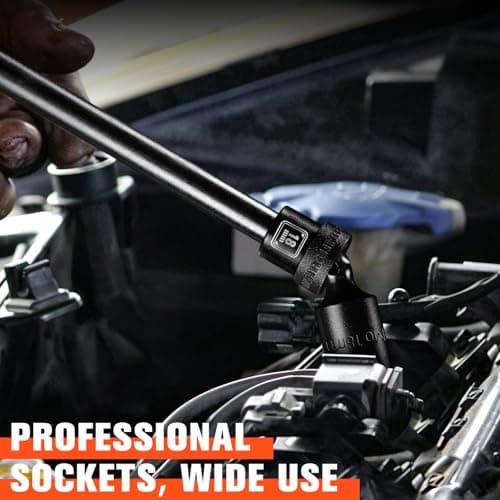 BLACKROBOT 3/8" Drive Deep Impact Swivel Socket Set, 9-Piece Flexible Wobble Socket, Metric 10-21mm, 6-Point CR-MO Steel, With Heavy Duty Storage Case - Thumbnail 6