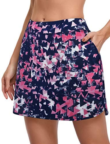 CHICHO Sport Skorts Skirts for Women,Girlfriend Casual Skort High Waist Tennis Skirt Breathable Golf Athletic Short Skirts with Pockets UPF 50+ Quick Dry Loungewear Drawstring XLarge Multicolor - Image 1