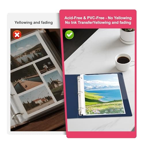 Sheet Protectors 500 Pack | Fits 8.5x11 Paper & 3-Ring Binders | Glare-Reducing Textured Surface with Reinforced Edges | Acid-Free Top-Loading for Home, School & Office - Thumbnail 4