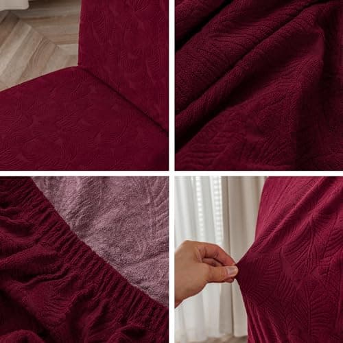 YUEANG Waterproof Dining Chair Covers, Chair Covers for Dining Room Stretch Parsons Chair Slipcover, for Dining Room Kitchen Chair Protector Cover, Removable, Washable - Thumbnail 5