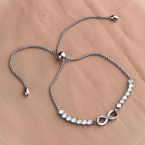 YLWJSP Infinity Love Heart Symbol Charm Bracelet for Women (Infinity Br) - Thumbnail 4