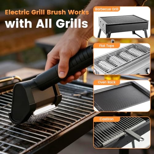 JVGTH Electric Grill Brush BBQ Grill Cleaning Brush - Thumbnail 6