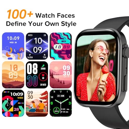 Smart Watches for Men Women, 2.01" HD Screen with 200+ Watch Faces, Heart Rate/SpO2/Sleep Monitor, 123 Sports Modes, IP68 Waterproof Fitness Tracker, Make/Answer Calls, Compatible with Android iPhone - Thumbnail 3