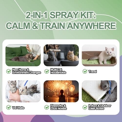 AutumnNest Cats Calming & Litter Training Spray Kit – 2-Pack 150ml Duo, Cat Training Spray with Catnip Calm & Cat Litter Attractant, Helps Stop Cats from Urinating in House, Safe Behavior Aid - Thumbnail 3
