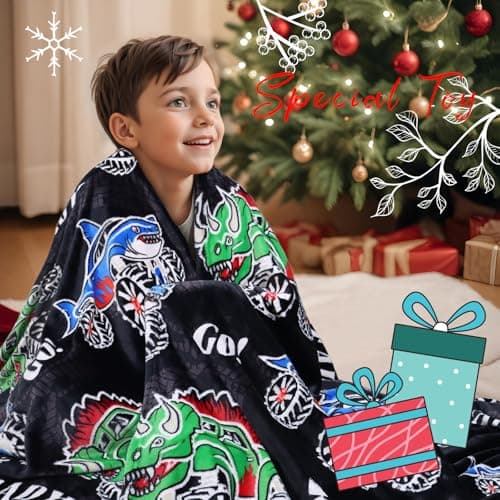 BORORO Truck Cars Blanket Gifts for Boys, Construction Excavator Toys for Kids Toddlers, Luminous Black Soft Kids Fleece Throws for Bed Couch Room Decor, Glow in the Dark Blankets for Boys 50"x60" - Thumbnail 5