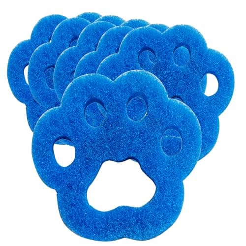 Pet Hair Remover for Laundry, 6PCS Reusable Dog & Cat Hair Remover Tool - Removes Pet Fur, Hair, Lint, Dander from Clothes &Washing Machine. (Blue, cat paw)