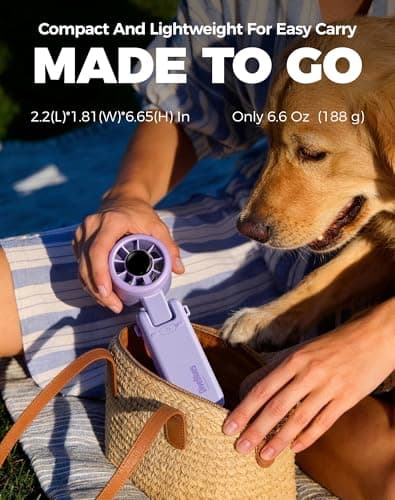 Diveblues Portable Handheld Turbo Fan, 5 Gear Wind, Battery Operated, Up to 12 Working Hours, 3 IN 1 Hand Fan with Air Turbo Tech Cooling Fan for Outdoor Activities, Travel, Working - Thumbnail 5