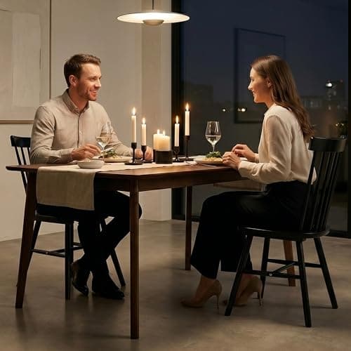 AreShark Windsor Dining Chairs Set of 4, Farmhouse Wooden Dining Room Chairs, Solid Wood Kitchen Chairs with Spindle Back, Black - Thumbnail 6