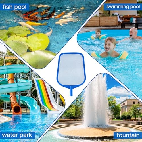 coclothy Pool Net - Pool Skimmer Net with 5 Section Detachable Poles, 22.2''- 59.1'', Skimmer Net with Fine Mesh Net, Pool Leaf Net - Thumbnail 6