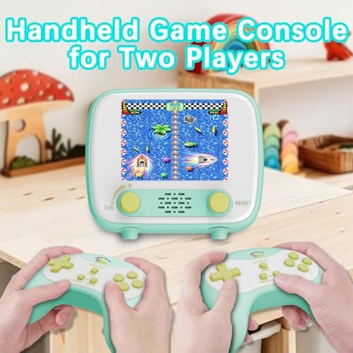 Handheld Game Console, Retro Handheld Game Console with 2.8-inch LCD Screen,Featuring 216 Single-Player Games and 84 Two-Player Games, Suitable for Children and Adults - Thumbnail 3
