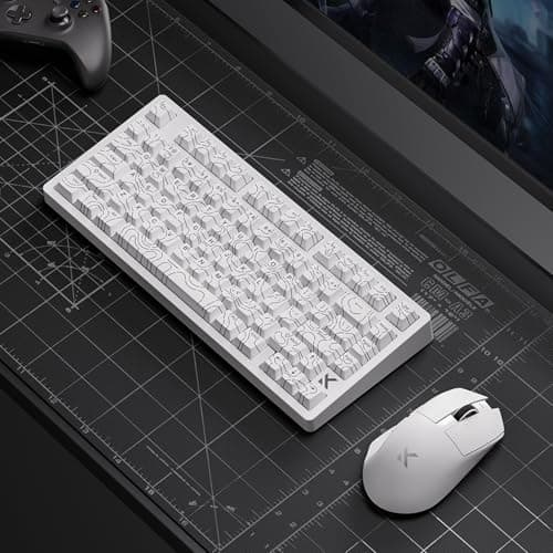 MCHOSE Jet 75 Rapid Trigger Keyboard 75% Percent, Hall Effect White Topographic Gaming Keyboard, Wired RGB Custom Mechanical Keyboards with Magnetic Switch, PBT Keycaps, White - Thumbnail 2