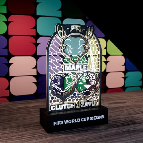 LAYERLUX FIFA World Cup 2026™ Mascots Clutch Maple Zayu LED Light Up Figurine, Plug-in Night Light Collectible Memorabilia Decor for Home Office Desk, Gift for Kids Teens Adults Sports Fan