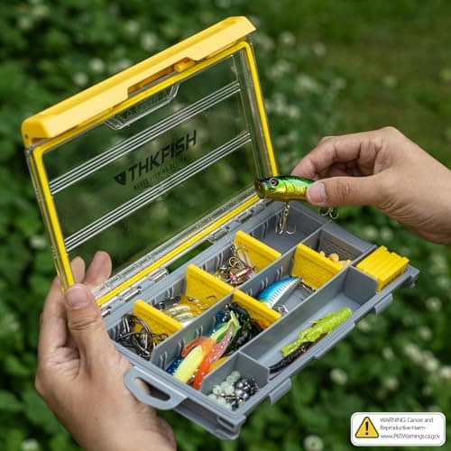 THKFISH 130PCS Compact Fishing Tackle Kit, All-in-One Fishing Gear Lure Bait Accessories Kit for Freshwater Bass Trout, Perfect Father Day Gifts for Men Dad Anglers - Thumbnail 3