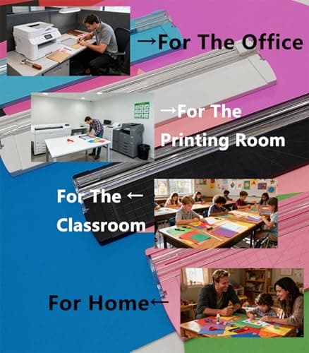 A4 Paper Cutter,14.5Inch Aluminum Alloy Blade Straight Trimmers with Protractor Ruler,Scrapbook Paper Cutters for Coupon,Cardstock,Label,Christmas and Birthday Gifts(1PC,White) - Thumbnail 3