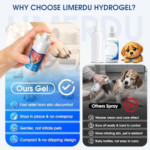 Dog Wound Care Hydrogel Spray, Hot Spot Treatment for Dogs, Healing Aid, Itch Relief, Skin Irritation, Skin Repair for Sores, Abrasions, Cuts, Fast-Absorbing & Gentle, Safe for Dog Cat Care, 3.4 oz - Thumbnail 6
