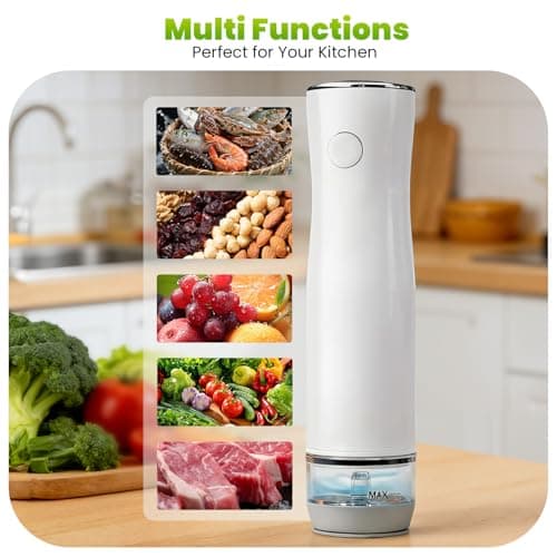 Compact Vacuum Sealer for Food, Rechargeable Handheld Vacuum Sealer Machine with 30 Reusable Vacuum Sealer Bags, Seal Meal Saver, Powerful Handheld Food Sealer for Freshness, Meal & Organizing - Thumbnail 2