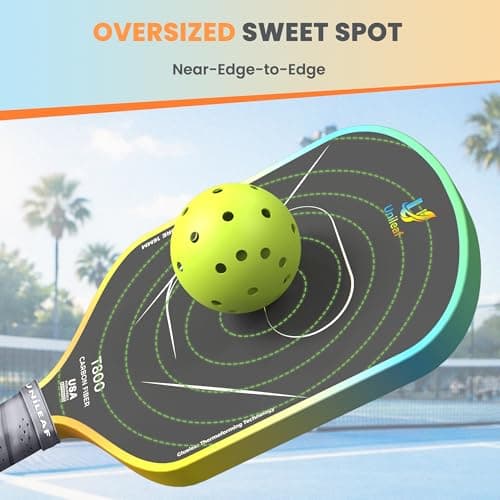 UNILEAF Pickleball Paddle, Power Gen 4 FullFoam Core Tech, T800 Raw Carbon Fiber, Increases Spin & Dwell, Oversized Sweet Spot, Integrated Thermoforming Technology, Ideal for Advanced Players - Thumbnail 6