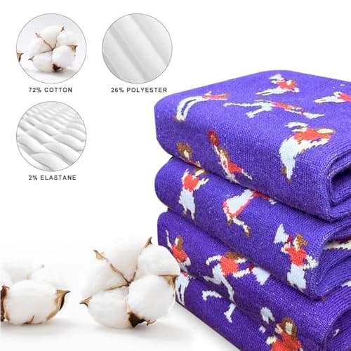 feetopia Funny Angry Mama Socks for Women, Novelty Cotton Crew Socks with Love You Forever Secret Message, Hilarious Mother's Day, Birthday, Christmas Gag Gifts for Mom, Fits US Size 7-10 - Thumbnail 4