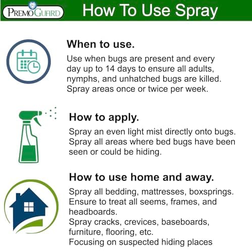 Travel Bed Bug & Mite Killer Spray by Premo Guard 3 oz – Child & Pet Safe – Fast Acting – Stain & Odor Free – Best Protection – Carryon Bag Approved - Thumbnail 4