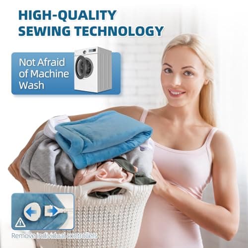 Curety Heating Pad for Neck and Shoulders, Weighted Electric Neck Heating Pad for Back Pain Relief 6 Heat Settings 4 Timers Auto Off Birthday for Women Mom Men Dad - Thumbnail 3