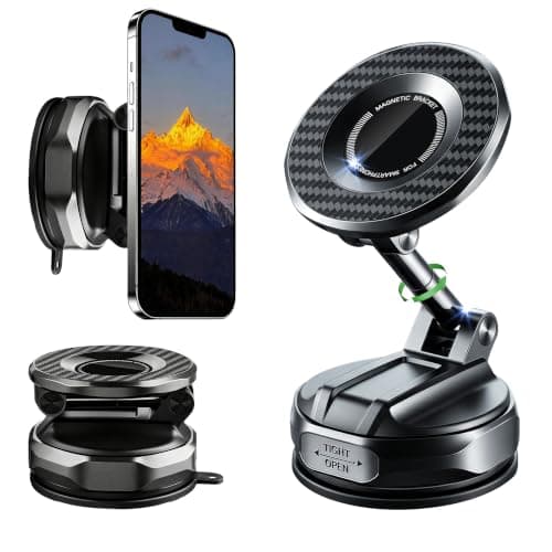 TUTGLOBAL Vacuum Magnetic Car Phone Holder Mount for iPhone 17-12 - Image 1