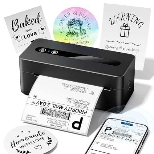 TATTMUSE Bluetooth Thermal Label Printer, Commercial Grade 4X6 Shipping Label Printer for Small Business, Wireless Thermal Printer Compatible with Phone, iOS, Android, Windows, Mac, Amazon, Shopify - Image 1