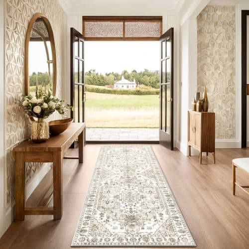 Roseek Rug Runners for Hallways Non Slip 2x6, Kitchen Rugs with Rubber Backing, Washable Vintage, Boho Area Rug for Living Room, Low Pile Distressed Rugs Carpet Runners for Bedroom, Entryway, Laundry - Thumbnail 5