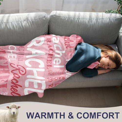Corissy Ships Next Day, Personalized Blankets and Throws Custom Blanket with Name Customized Flannel Blanket for Kids Christmas Blanket Gifts for Teen Girls Boys - Thumbnail 3