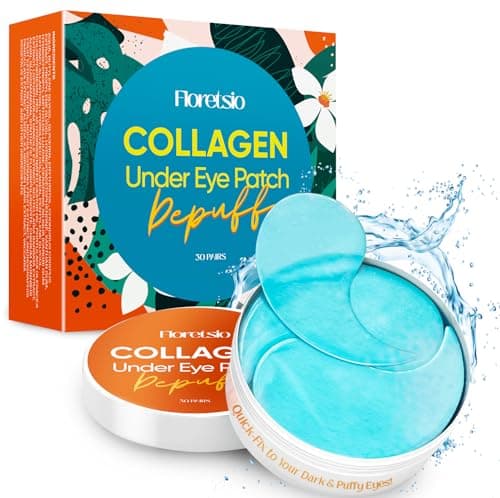 Under Eye Patches – 30 Pairs Hydrating Gel Masks with Collagen, Retinol & Albizia Bark | Helps Reduce Fine Lines, Wrinkles, Dark Circles, Puffiness & Eye Bags - Image 1