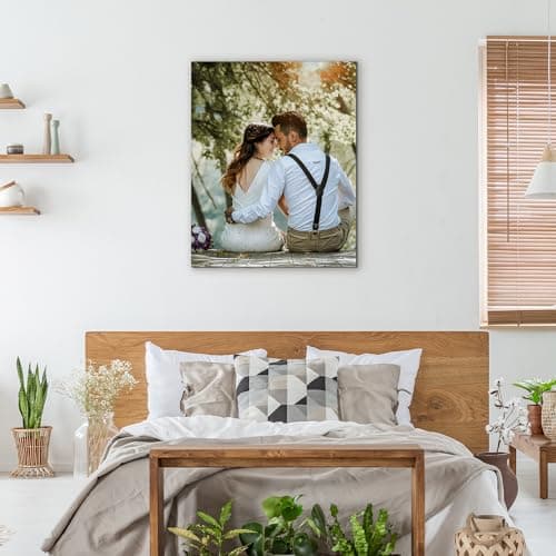 WEGA Custom Canvas Prints with Your Photos (Framed 8X10) Upload Your Image/Photo-Customized Personalized Photo Gifts to Canvas,Wall Art Canvas Printing Christmas Gifts for Pets Family Baby Wedding - Thumbnail 4