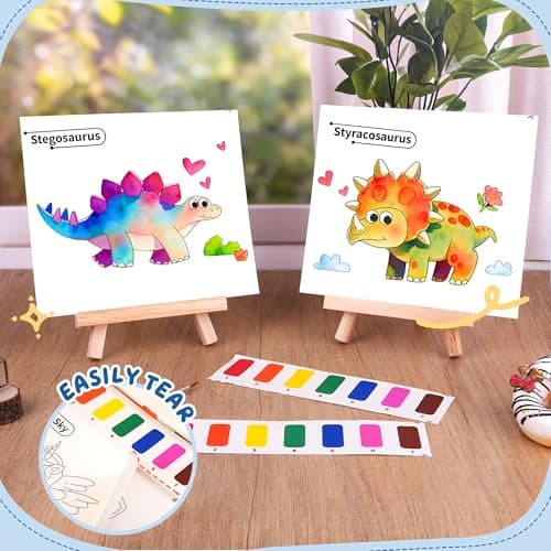 YPLUS Paint with Water Books for Toddlers, Art Craft Toys Watercolor Painting Paper, Gift for Kids Ages 1-3, 2-4, 4-6, Drawing with Brush - Dinosaur - Thumbnail 6