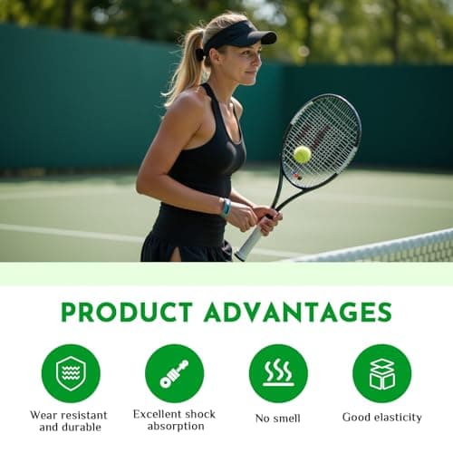 PHX Grove 6-Pack Tire-Shaped Tennis Racket Dampeners - Durable Rubber Shock Absorbers for Racquet Strings, Easy Install, Reduce Vibration, String Noise and Arm Strain, Ideal for Tennis Players - Thumbnail 4