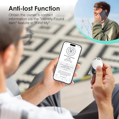 Air Tracker Tags-4 Pack (iOS Only), Bluetooth Tracker for Apple Find My App - Thumbnail 5